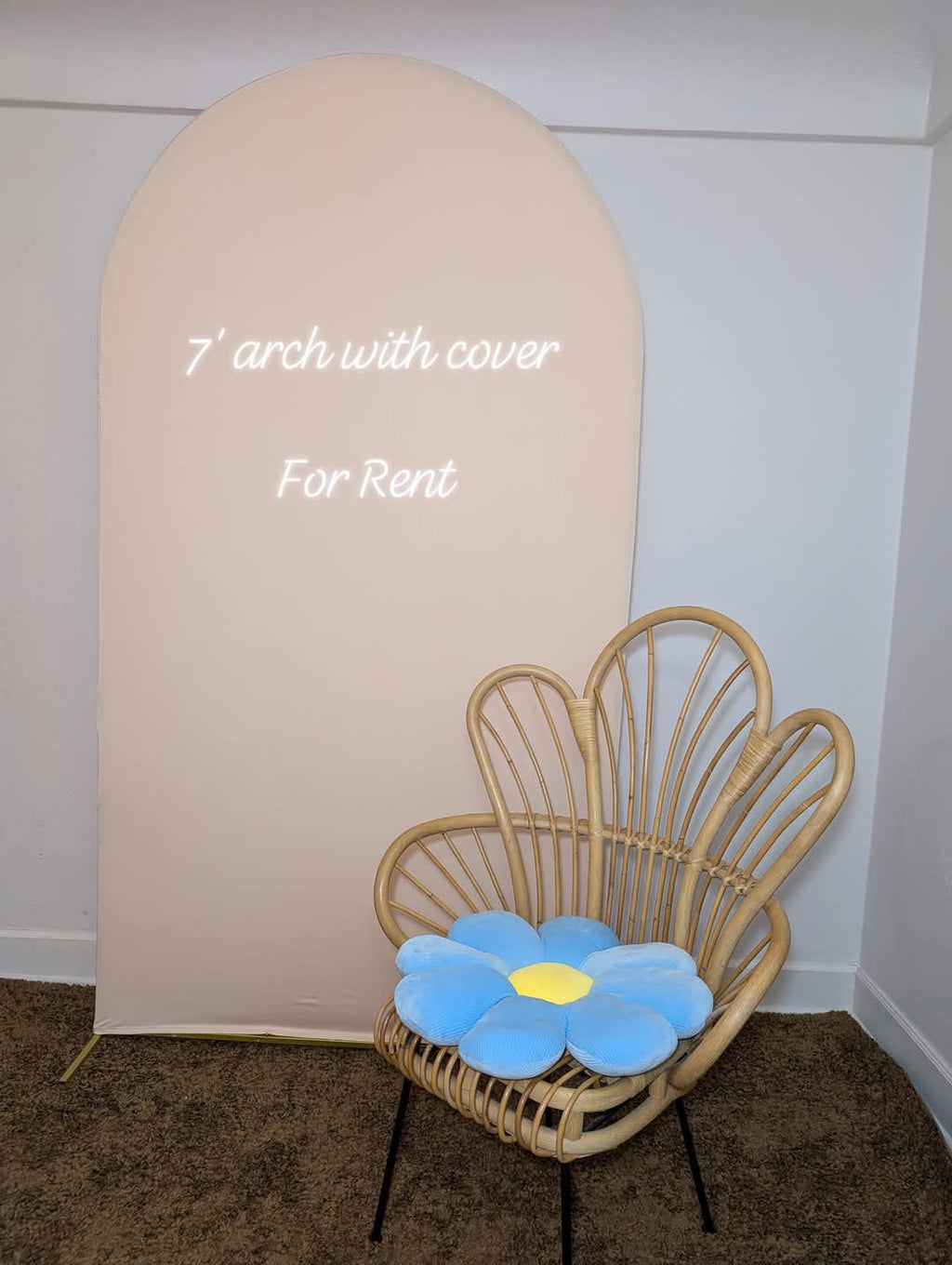 RENTAL - 3 Gold Metal Arches with covers