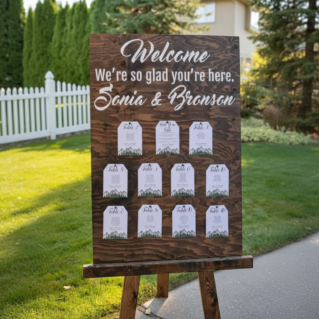 RENTAL - SIGNAGE - Wedding Seating Chart