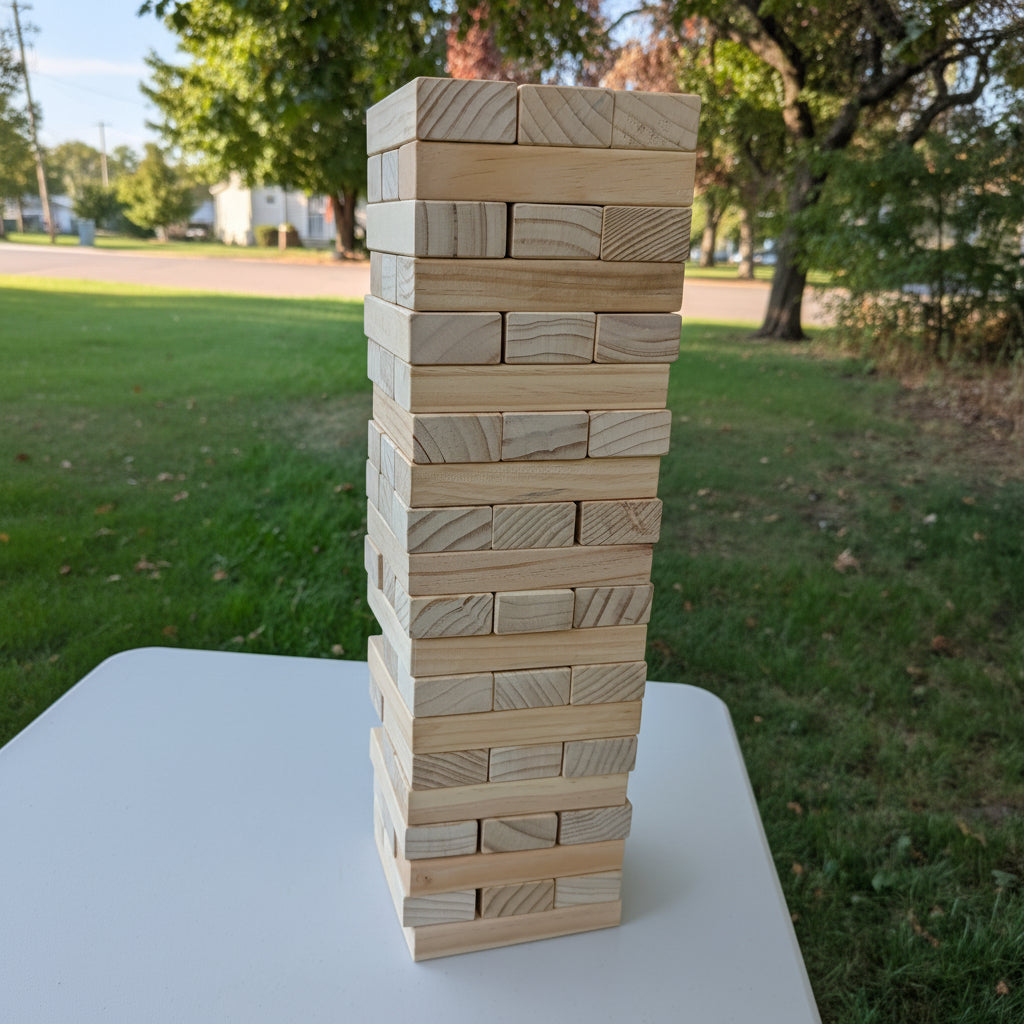 RENTAL - LAWN GAME SET - Giant Jenga (5ft)