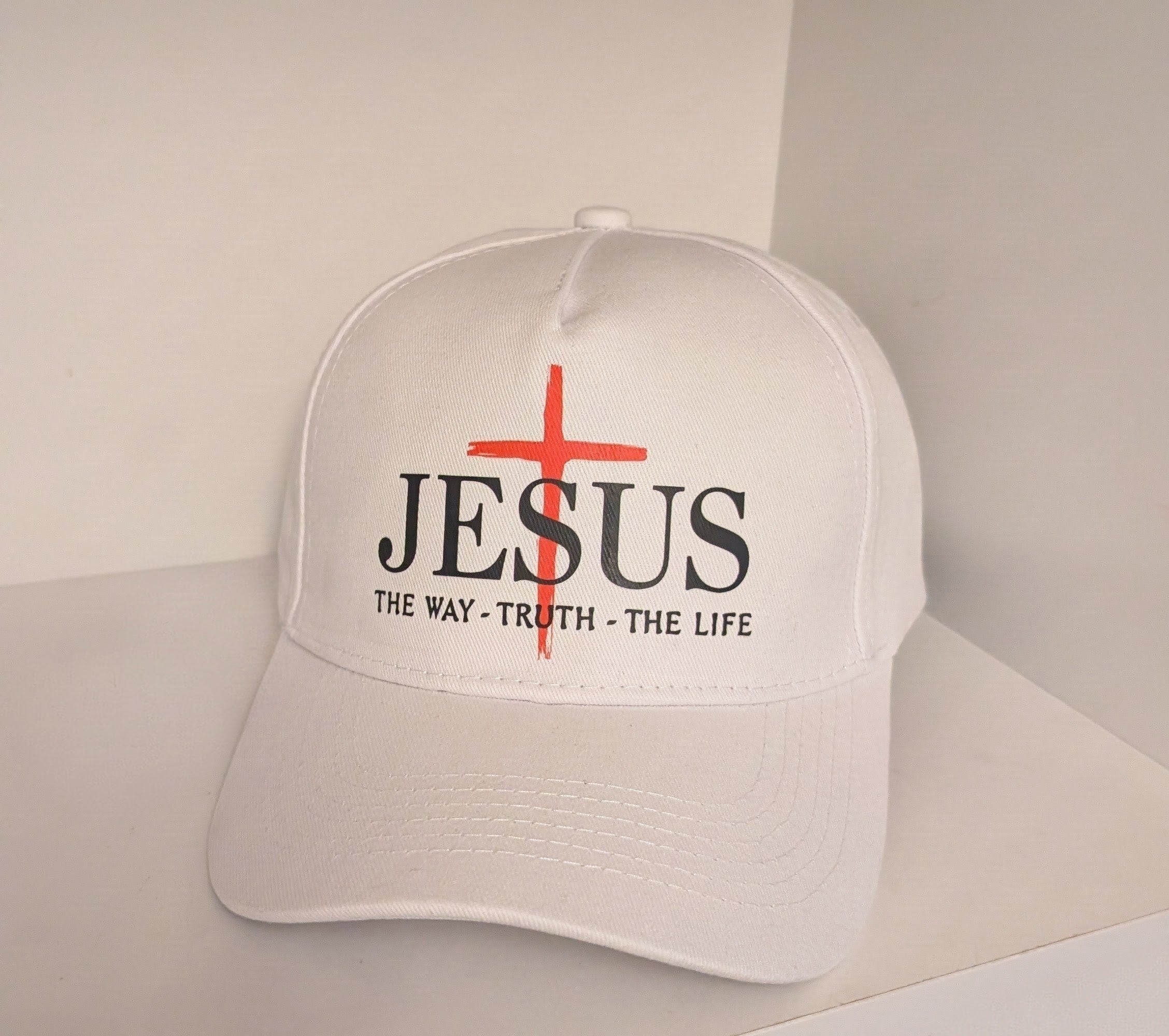 Christian themed Hat - white