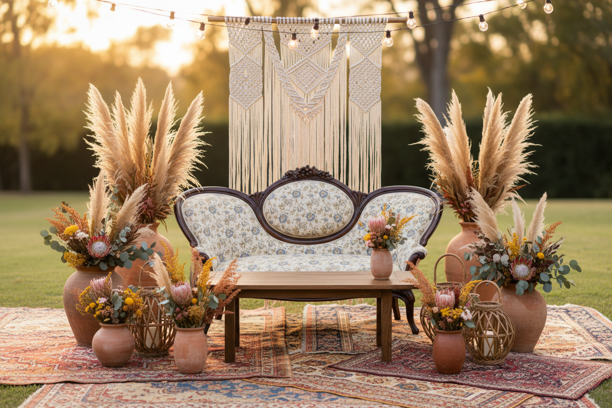 Boho Victorian Event Setup