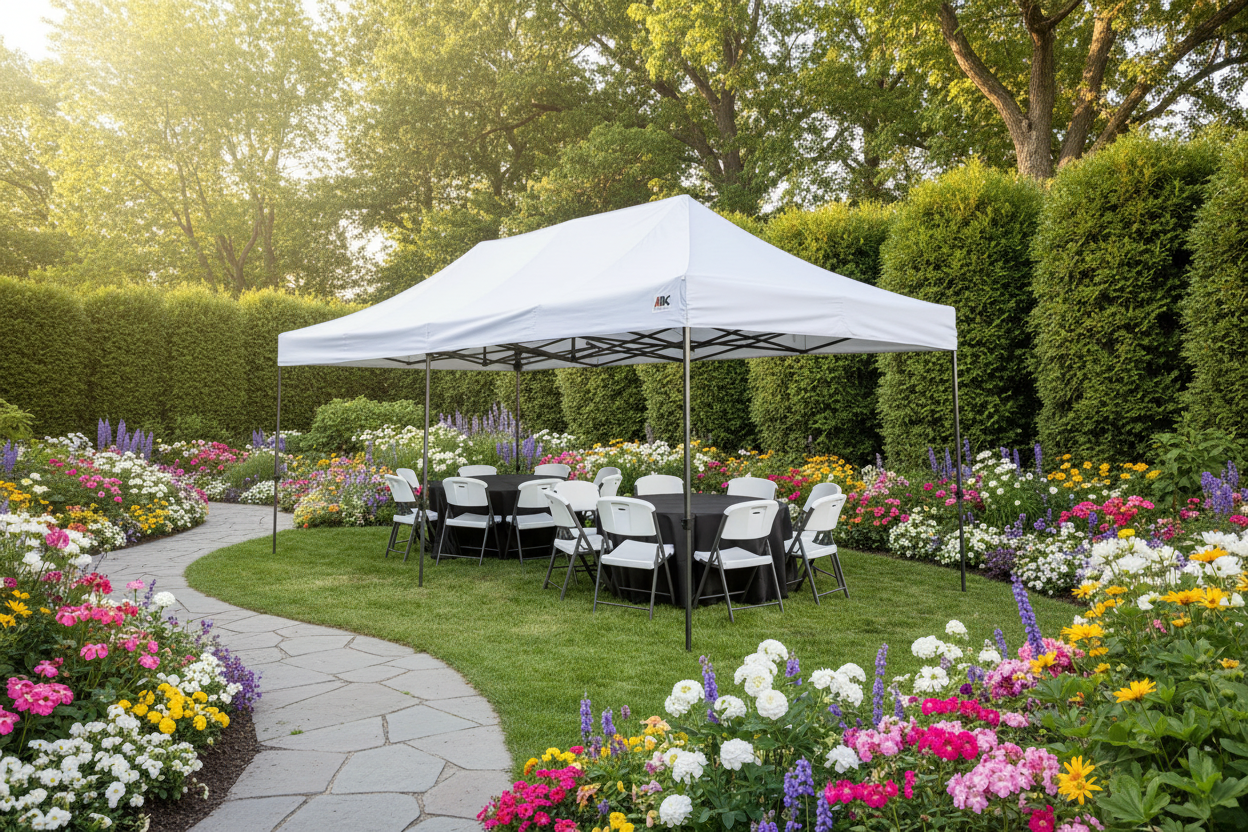 Botanical Garden Canopy Setup