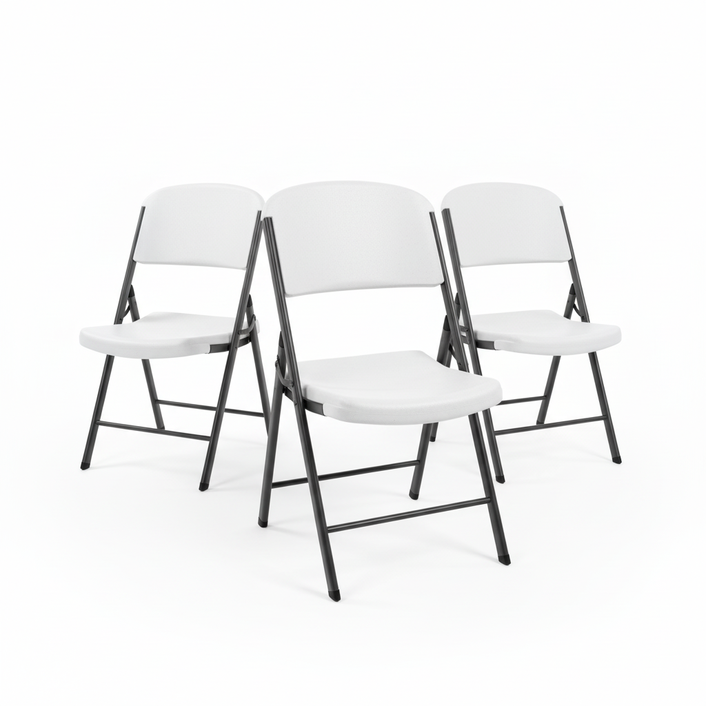 Chairs on white seamless background