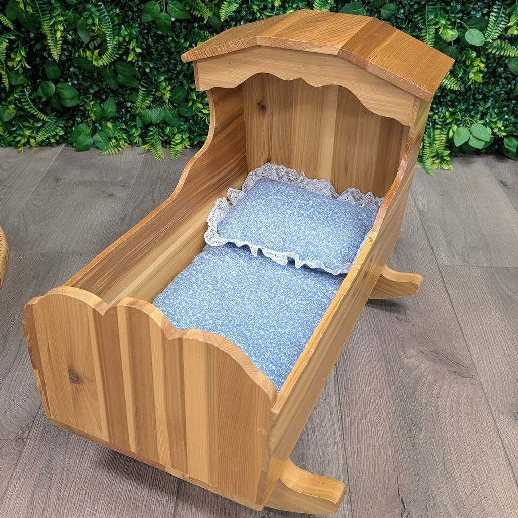 RENTAL - Large Peacock Chair & A Baby Cradle Rocker