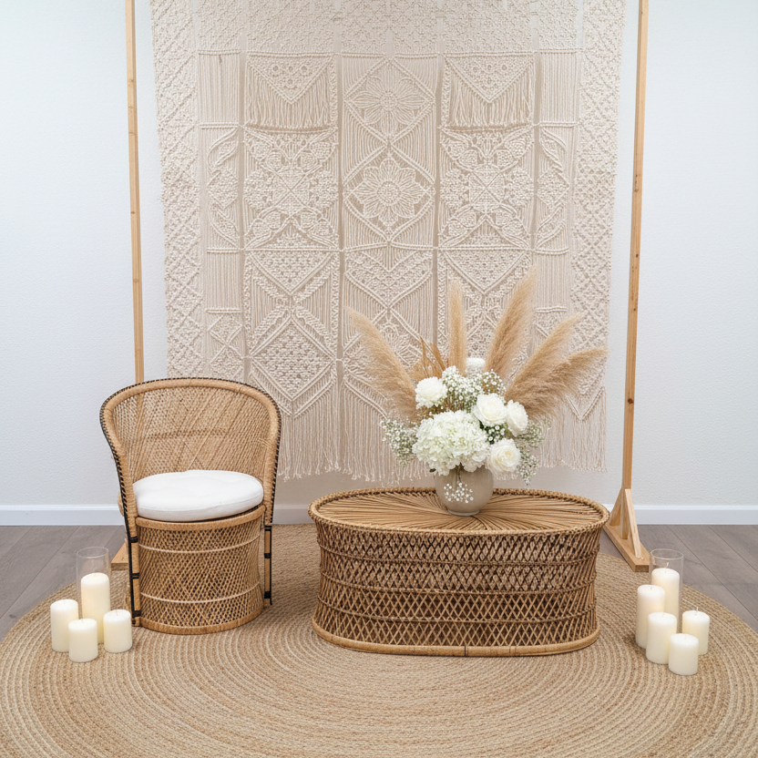 Macrame Backdrop Setup