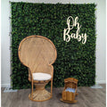 RENTAL - Large Peacock Chair & A Baby Cradle Rocker