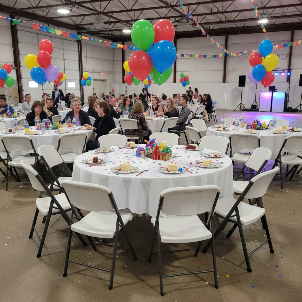 Your chairs at festive party